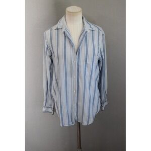 GRAYSON The Hero Striped Button Down Shirt 02 Small Blue White Classic Fit